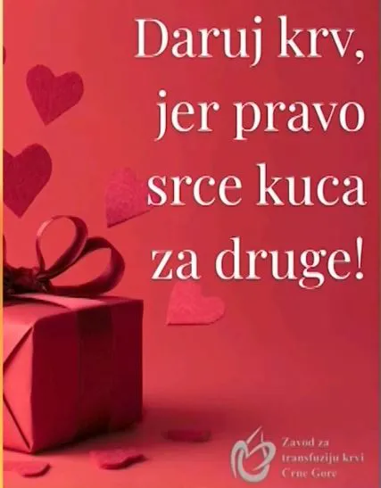 Zavod za transfuziju krvi poziva na davanje krvi za Dan zaljubljenih