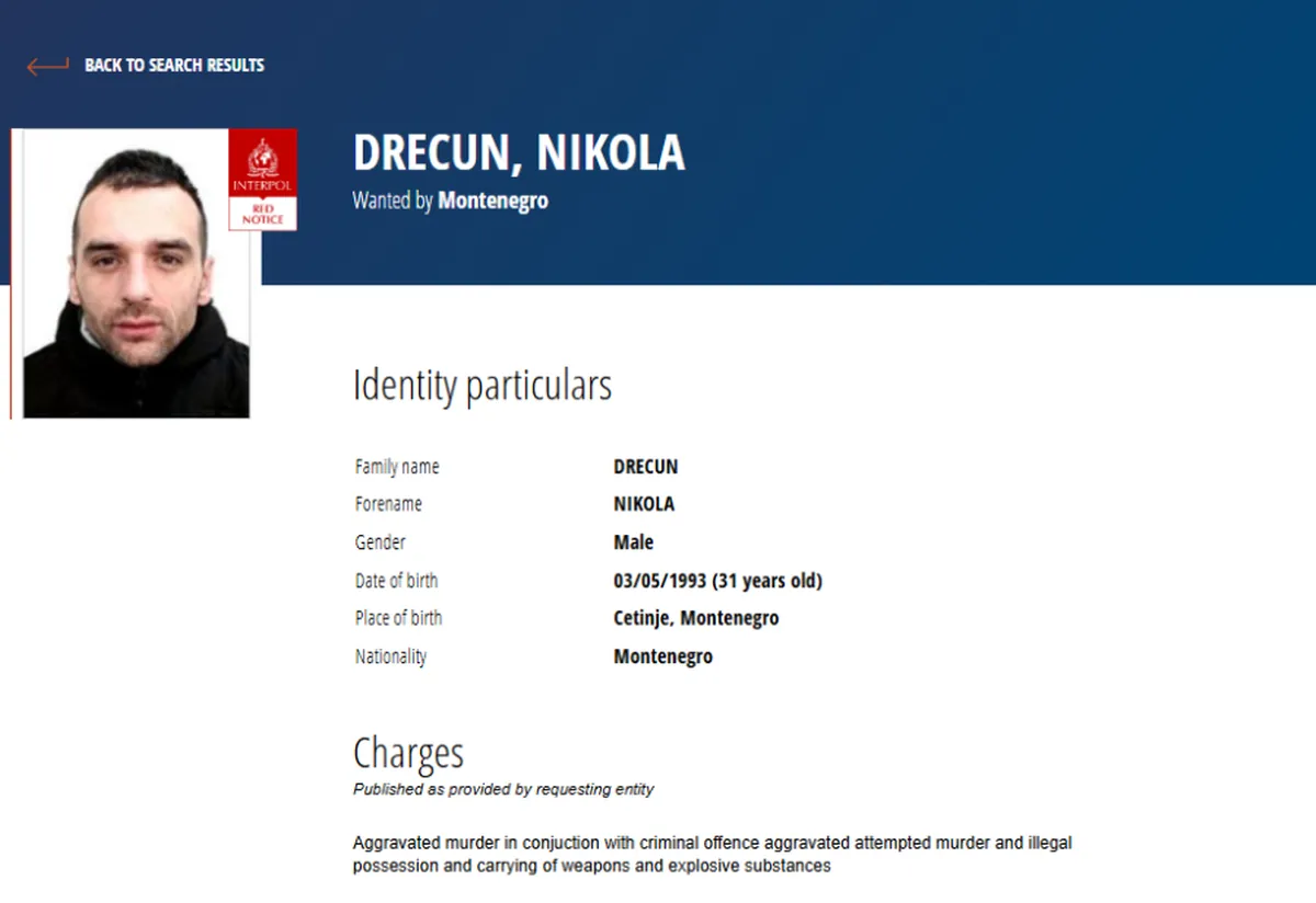 Optužnica protiv Drecuna za novo ubistvo dok je bio u bjekstvu