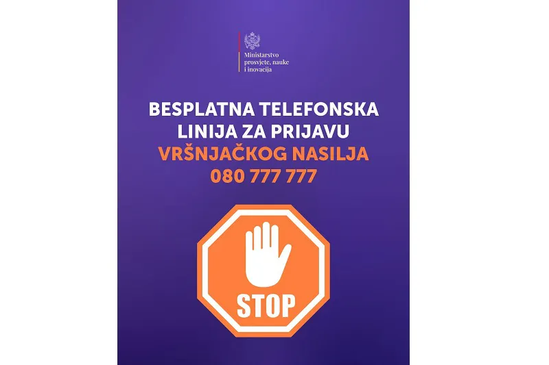 Besplatna linija za prijavu vršnjačkog nasilja dostupna 24 sata Besplatna linija za prijavu vršnjačkog nasilja dostupna 24 sata