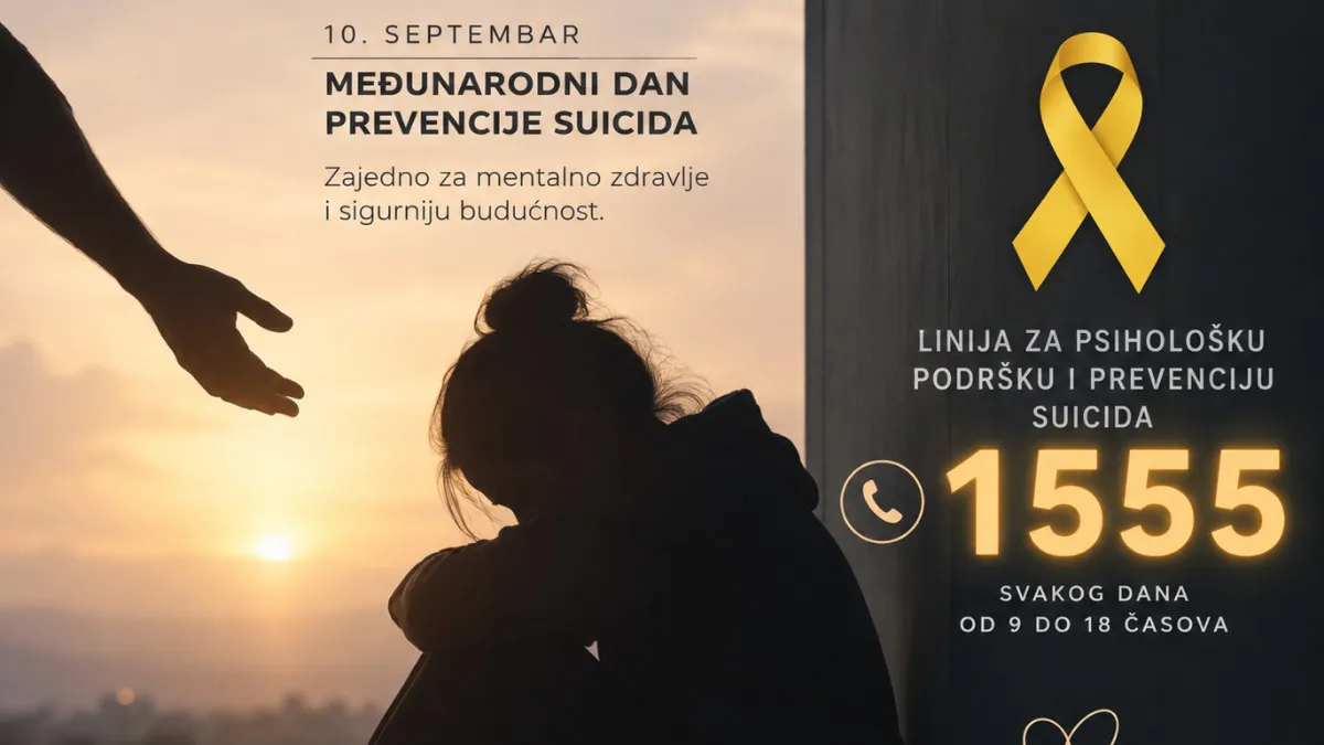 Dan prevencije suicida: Važno prepoznati teškoće i potražiti stručnu pomoć Dan prevencije suicida: Važno prepoznati teškoće i potražiti stručnu pomoć