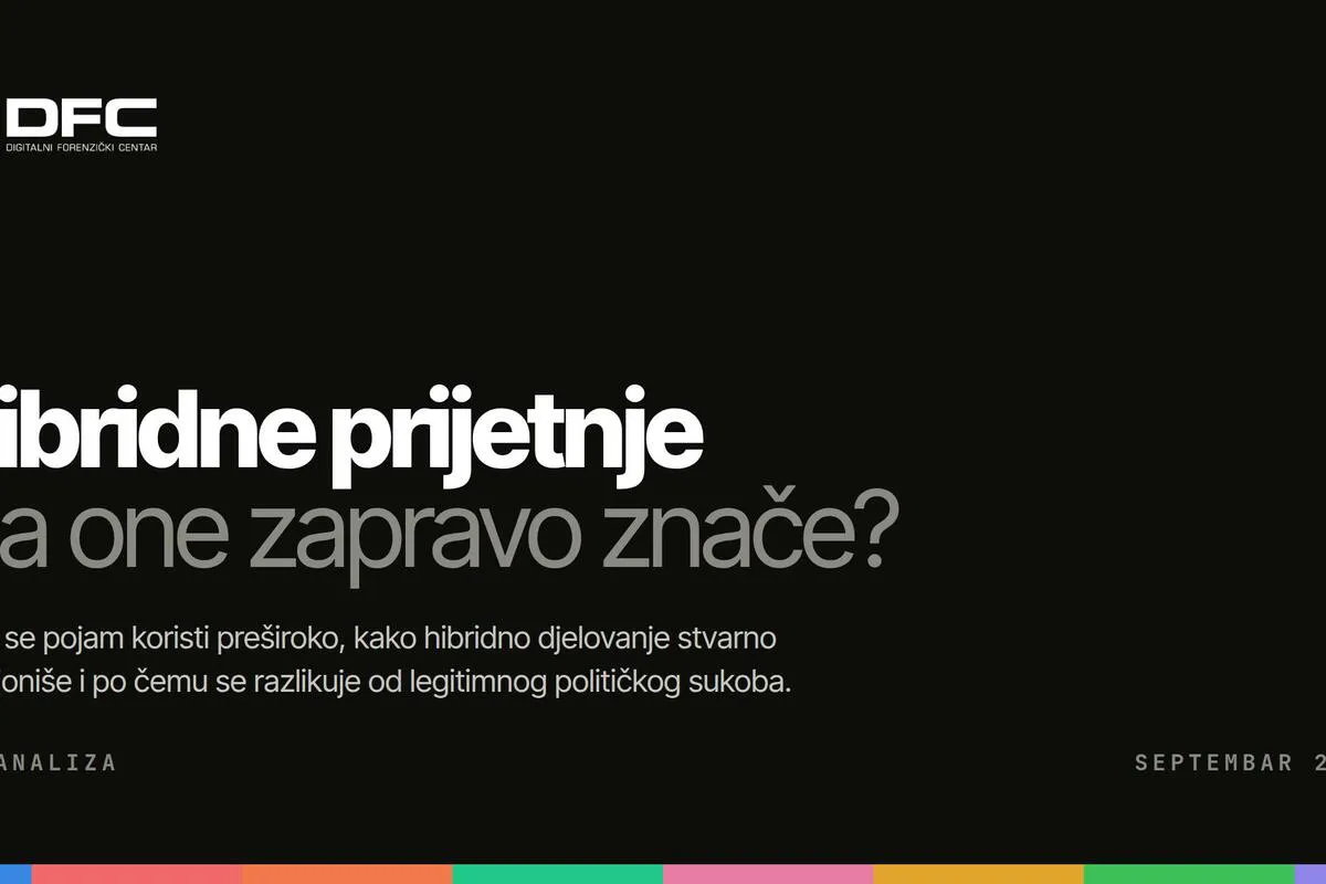 DFC: Hibridne prijetnje nijesu pojedinačni incidenti, već koordinisano djelovanje DFC: Hibridne prijetnje nijesu pojedinačni incidenti, već koordinisano djelovanje