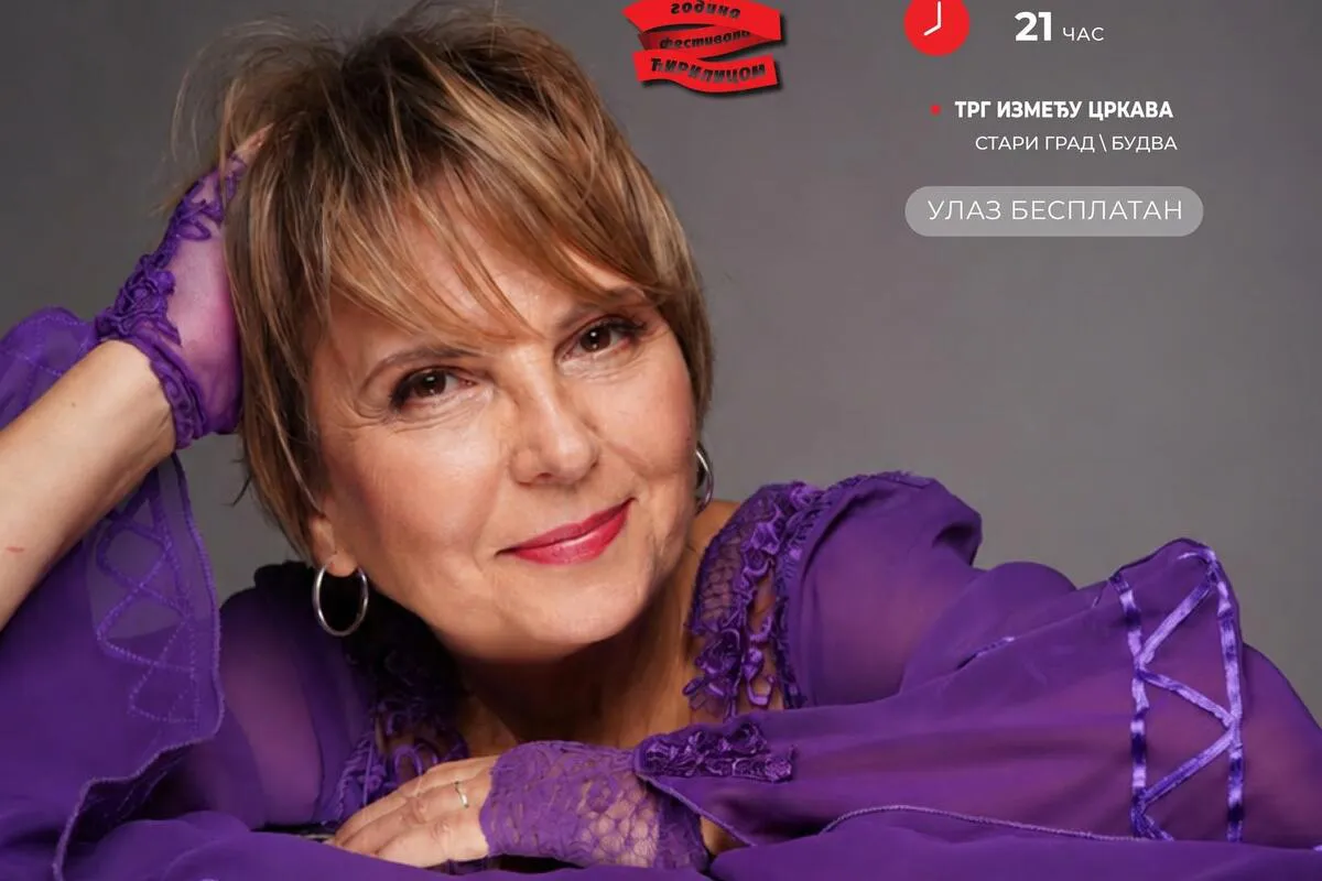 Festival 'Ćirilicom': Bilja Krstić i Bistrik večeras u Budvi Festival 'Ćirilicom': Bilja Krstić i Bistrik večeras u Budvi