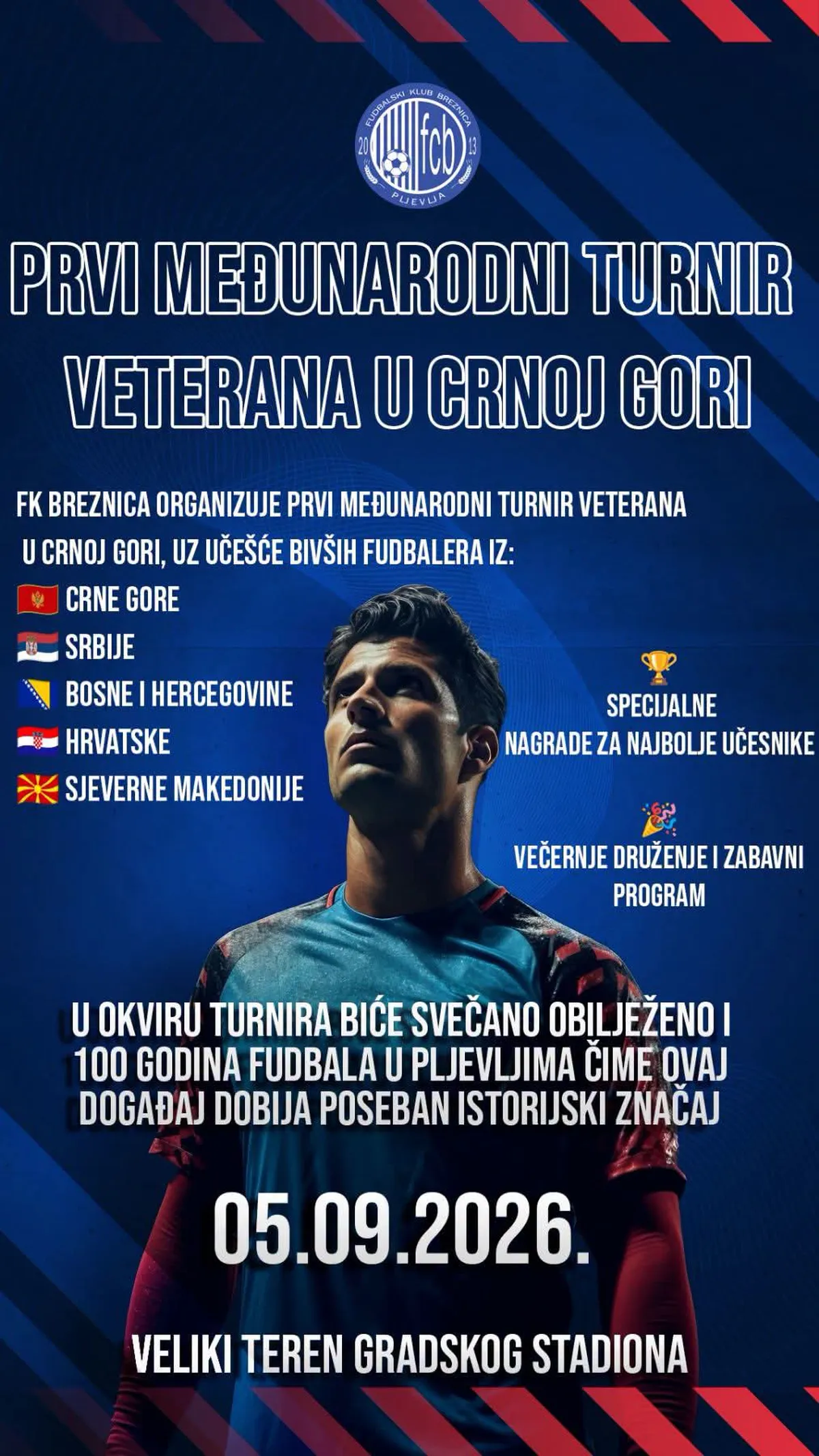 Fudbalski spektakl u Pljevljima: Veterani iz pet država na prvom međunarodnom turniru FK Breznice Fudbalski spektakl u Pljevljima: Veterani iz pet država na prvom međunarodnom turniru FK Breznice