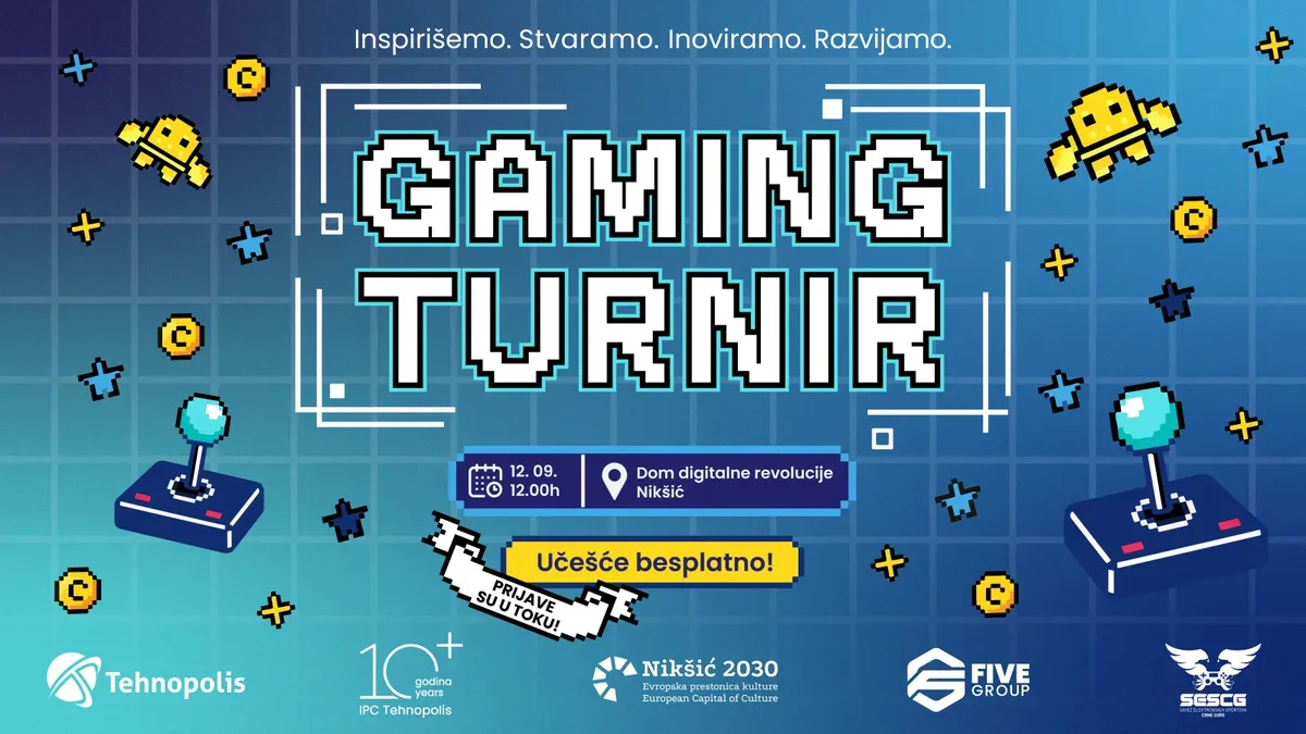 Gejming turnir u Tehnopolisu 12. septembra Gejming turnir u Tehnopolisu 12. septembra