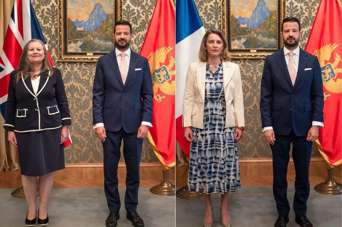 Milatović primio akreditivna pisma novoimenovanih ambasadorki Ujedinjenog Kraljevstva i Francuske Milatović primio akreditivna pisma novoimenovanih ambasadorki Ujedinjenog Kraljevstva i Francuske
