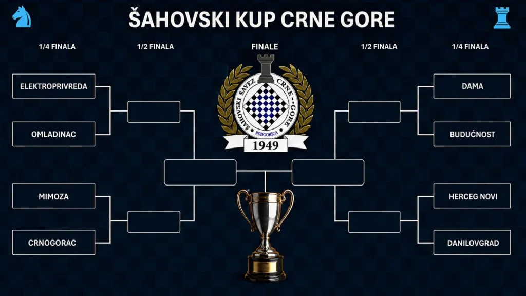 Mimoza iz Tivta protiv Crnogorca u četvrtfinalu šahovskog Kupa Mimoza iz Tivta protiv Crnogorca u četvrtfinalu šahovskog Kupa