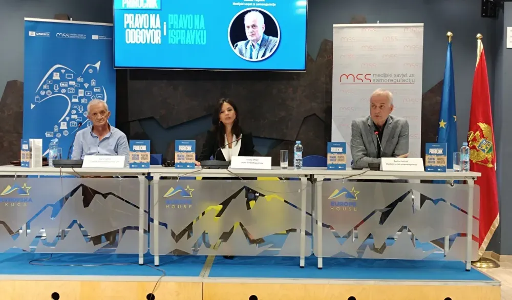 Promovisan priručnik 'Pravo na odgovor i Pravo na ispravku' Promovisan priručnik 'Pravo na odgovor i Pravo na ispravku'